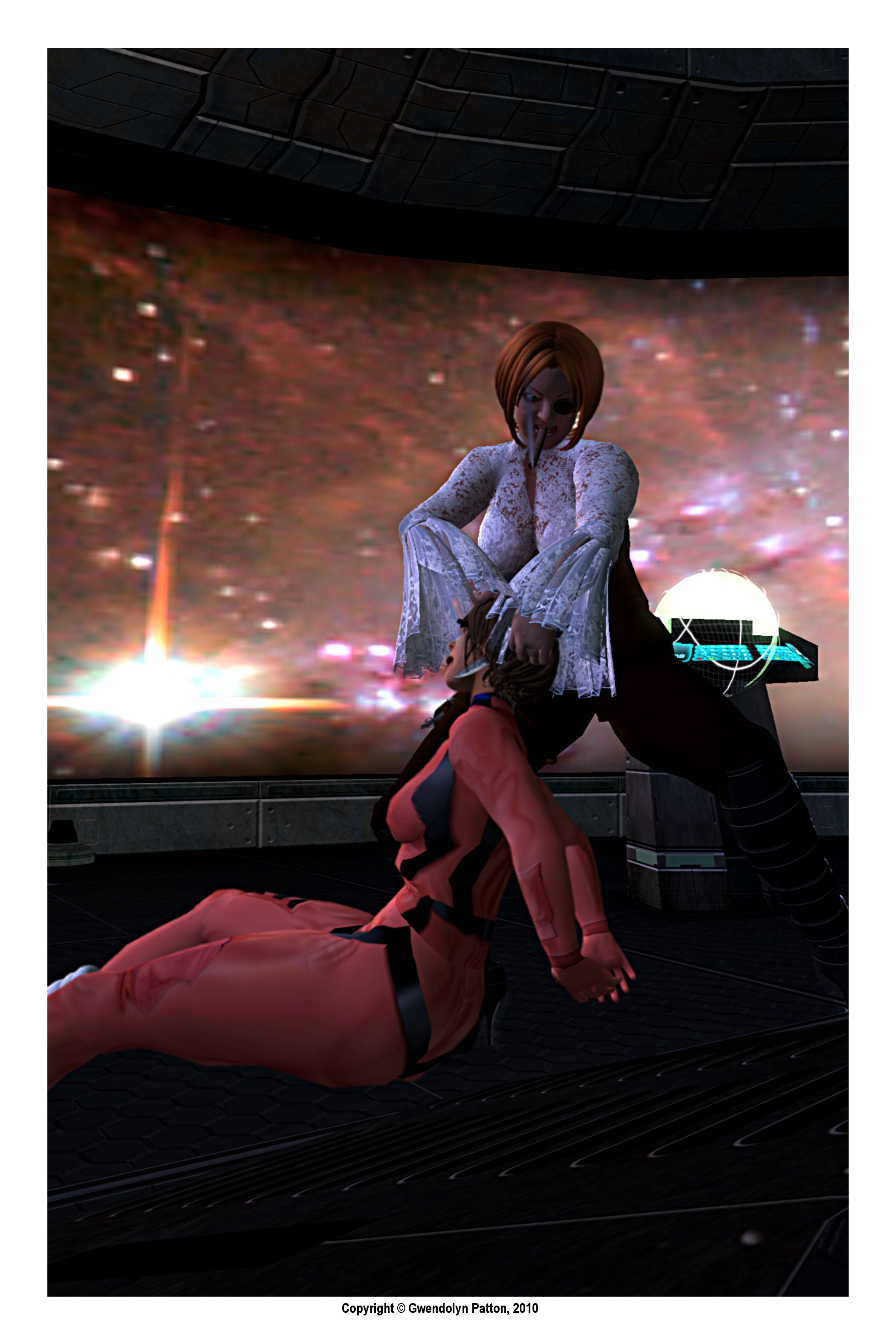 Lady, I don't mind your smoking in the restaurant, honest!